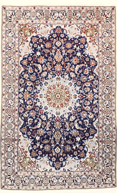 Nain Teppich 202x126 cm, 1.000.000 Knoten, handgeknüpft