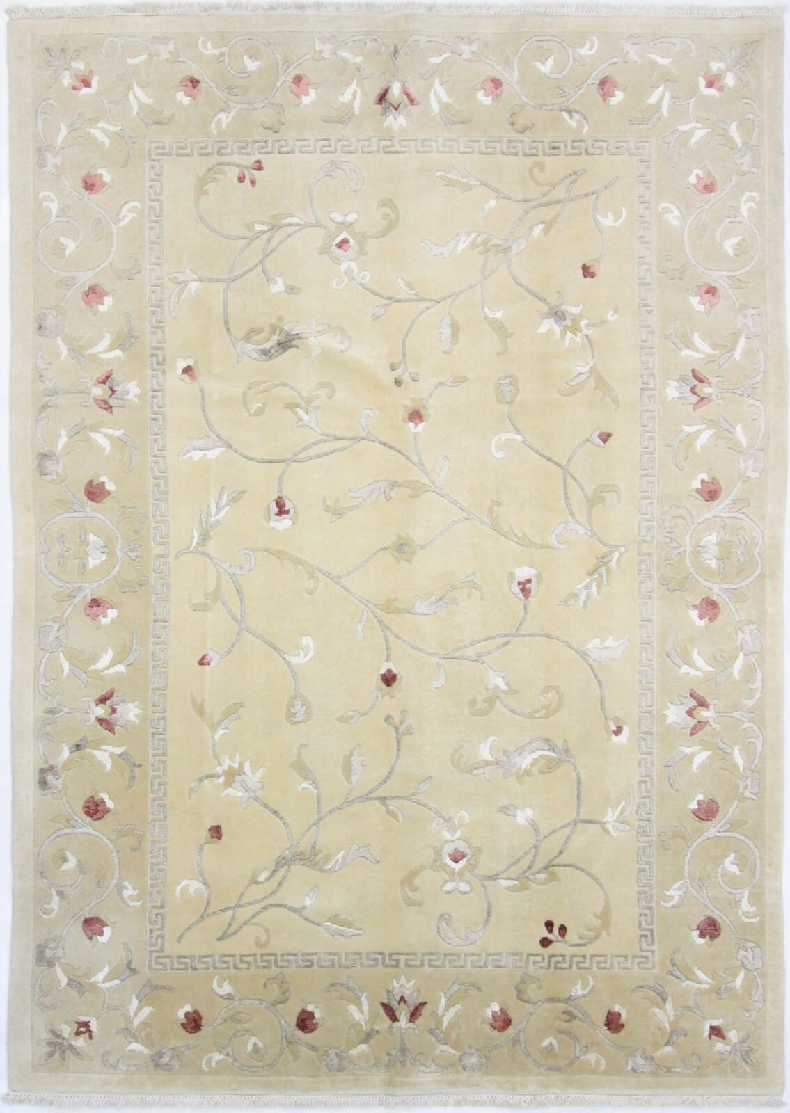 Nepal Handgeknüpfter Orientteppich 240x170 cm mit Seide