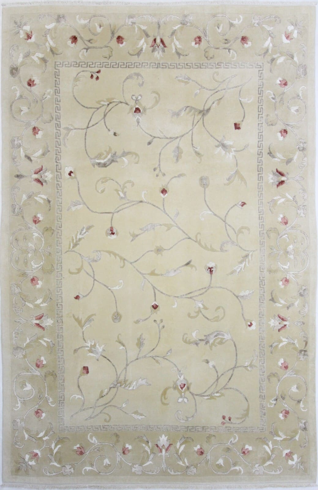 Nepal Handgeknüpfter Orientteppich 300x200 cm mit Seide