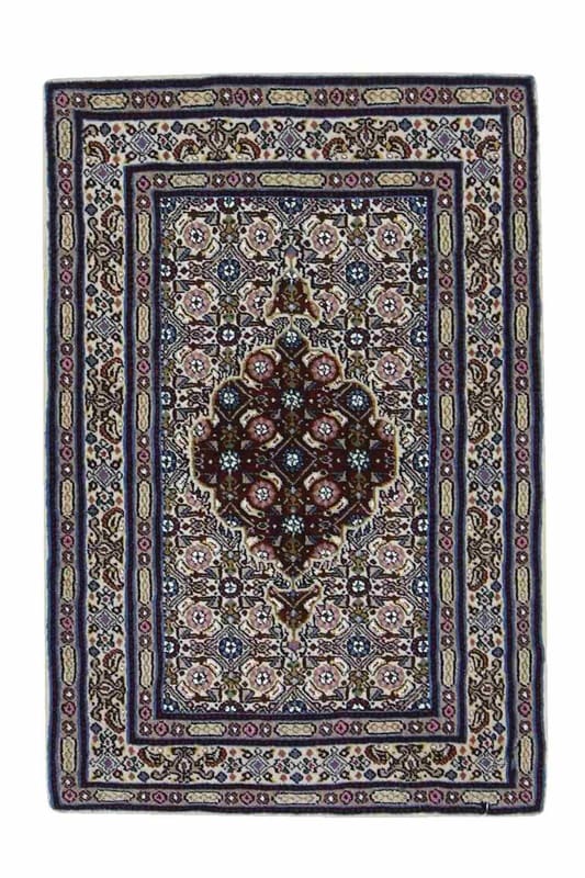 Orientteppich 100x61 cm, Moud, handgeknüpft, wunderschönes Muster