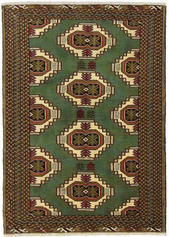 Orientteppich 143x101 cm, Turkaman, Wolle, handgeknüpft, Unikat