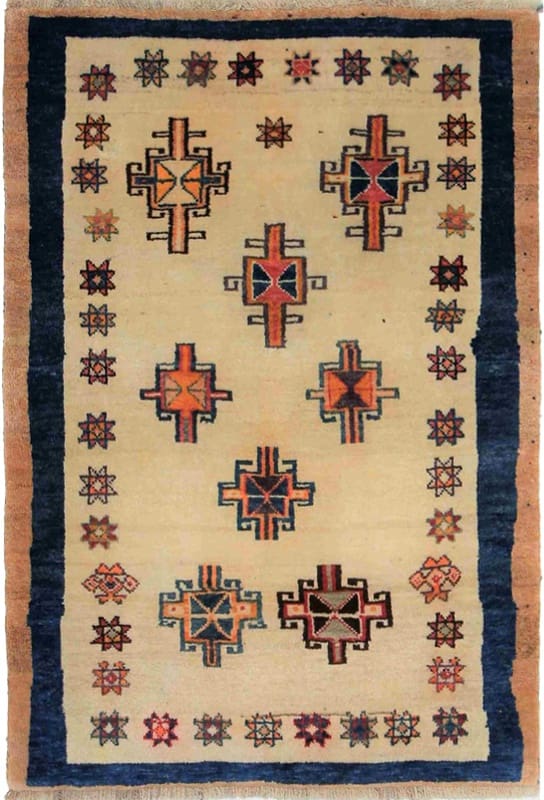 Orientteppich 154x105 cm, 160.000 Knoten, Wolle, Perserteppich, handgeknüpft