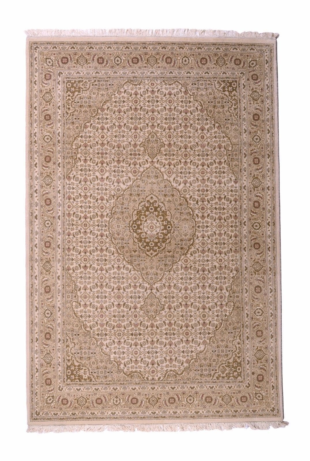 Orientteppich 160x230 cm, Beige/Sand, 155.000 Knoten, handgeknüpft