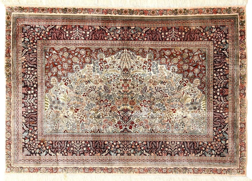 Orientteppich 192x131 cm – Handgeknüpfter China-Seidenteppich