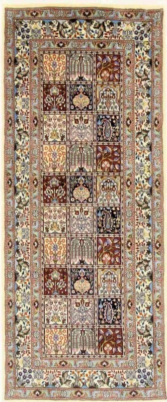 Orientteppich 198x81 cm, MOUD, handgeknüpft, elegantes Design