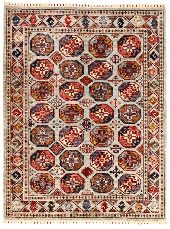 Orientteppich 206x159 cm – Handgeknüpft, orientalisches Design, Wolle