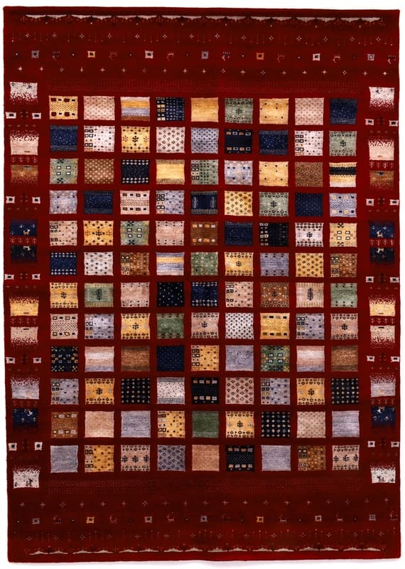 Orientteppich 240x172 cm in leuchtendem Rot, handgeknüpft