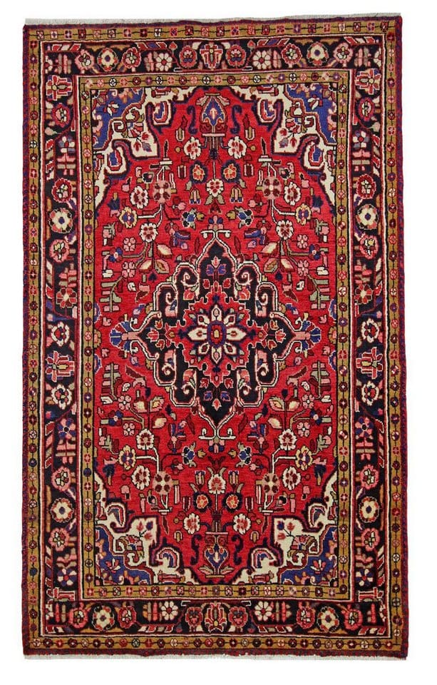 Orientteppich 255x153 cm, handgeknüpft, Hamadan, 100.000 Knoten