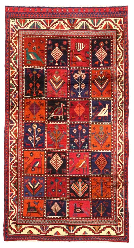 Orientteppich 282x143 cm, 90.000 Knoten, Rot/Orange, handgeknüpft