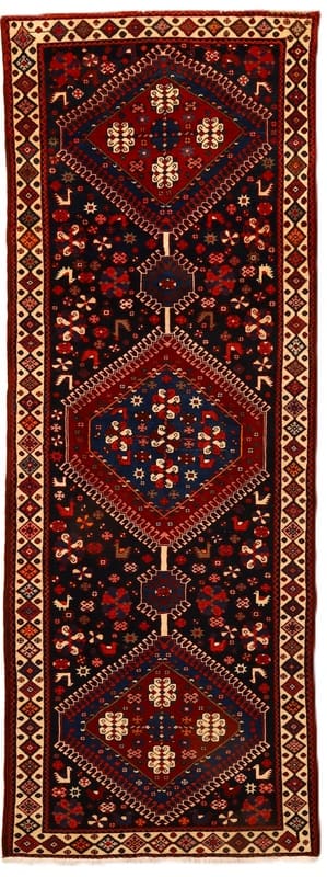 Orientteppich 313x116 cm Bakhtiar-Muster, handgeknüpft, Wolle