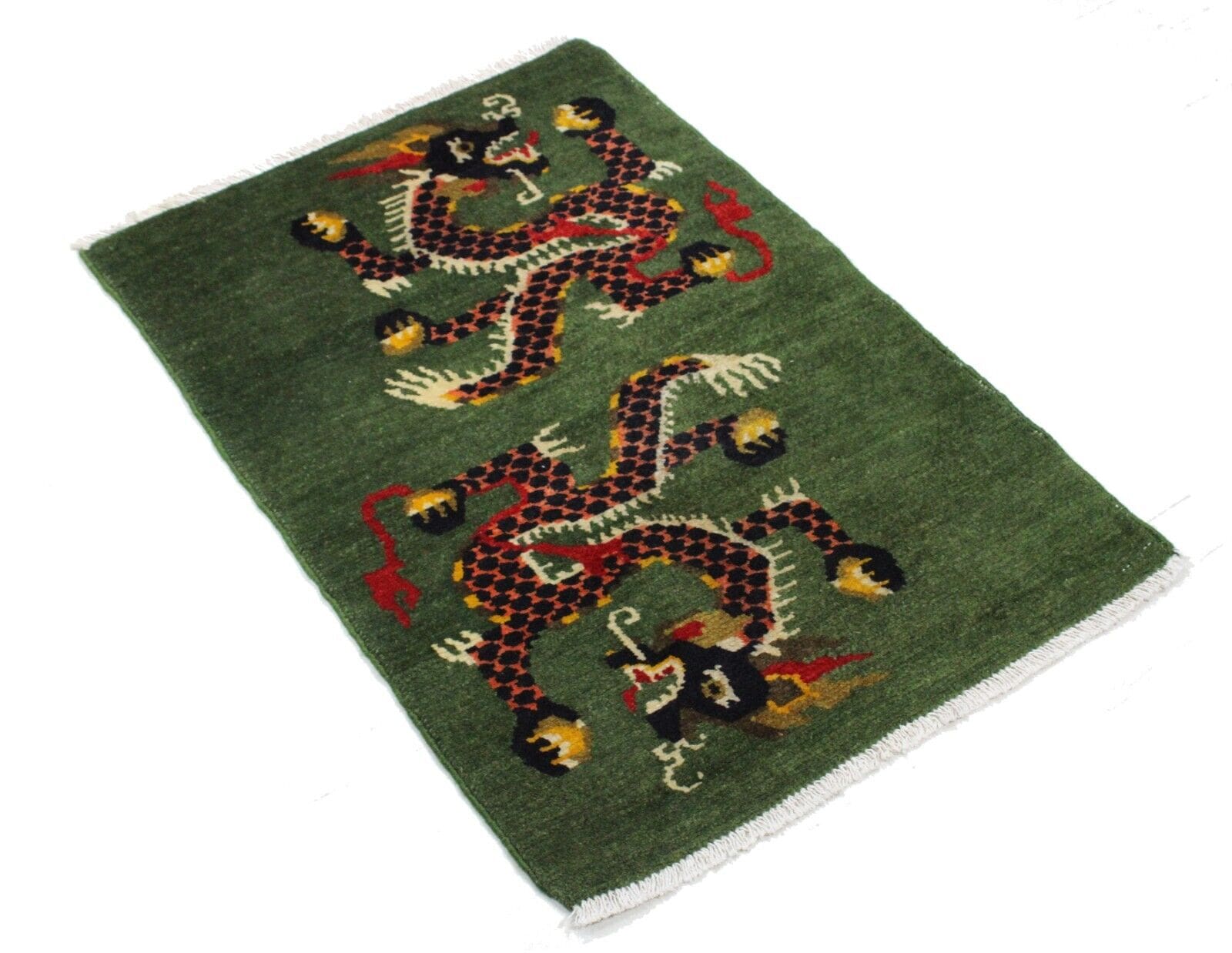 Orientteppich 90x62 cm mit Tiermotiven – 100% handgeknüpft