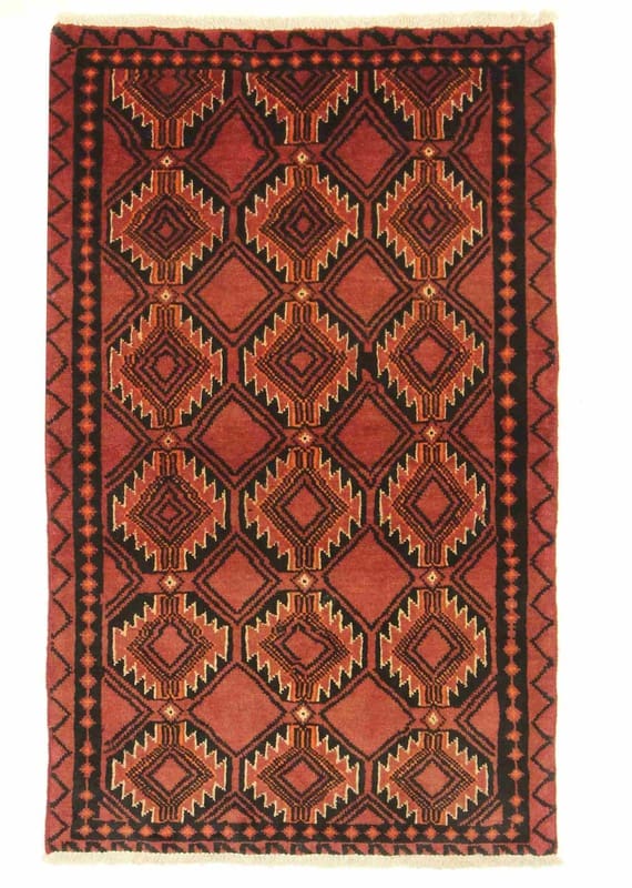 Orientteppich Belutsch 159x93 cm, handgeknüpft, einzigartiges Muster