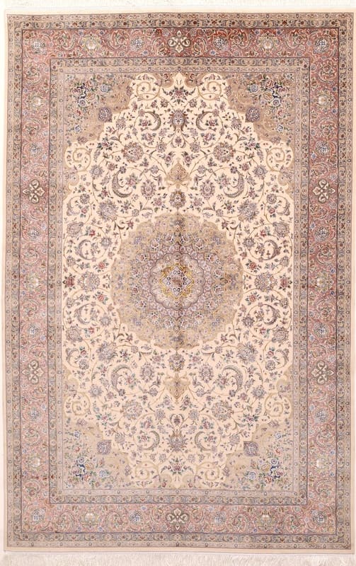 Orientteppich Esfehan 227x151 cm – Viskose, elegant, persisch handgeknüpft