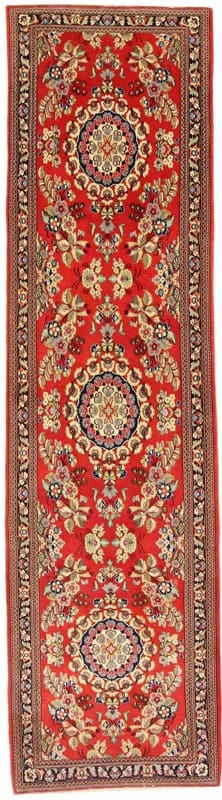 Orientteppich Ghom 312x84 cm - handgeknüpft, edles Design