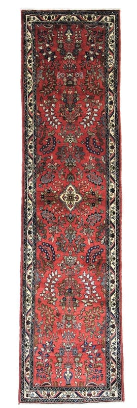 Orientteppich Hamadan 335x85 cm – antik, handgeknüpft
