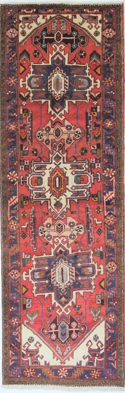 Orientteppich Heriz 331x109 cm | Handgeknüpft, traditionell