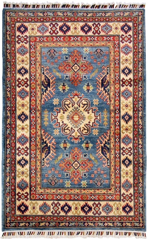 Orientteppich Kazak 149x104 cm – Antiklook, handgeknüpft
