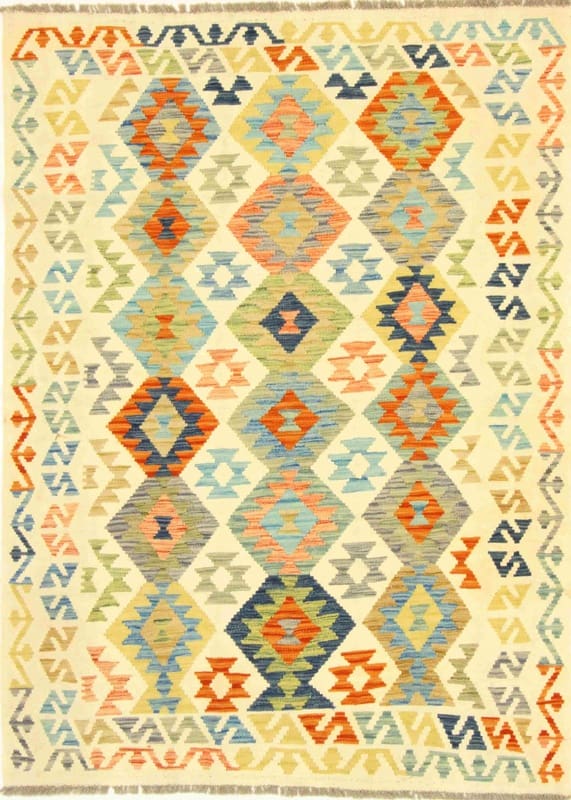 Orientteppich KELIM 197x144 cm, bunt, handgewebt