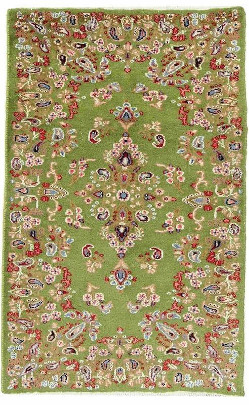 Orientteppich Kerman 147x86 cm, handgeknüpft, traditionelles Muster