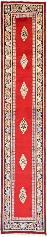 Orientteppich Kerman 405x84 cm, handgeknüpft, stilvoll und elegant