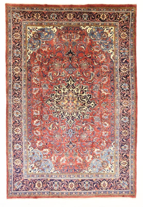 Orientteppich Mahal 322x218 cm, antik, einzigartiges Design, handgeknüpft