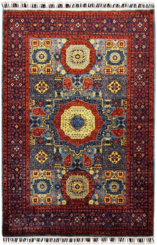 Orientteppich Mamluk 148x105 cm, antik-look, Pakistan, handgeknüpft