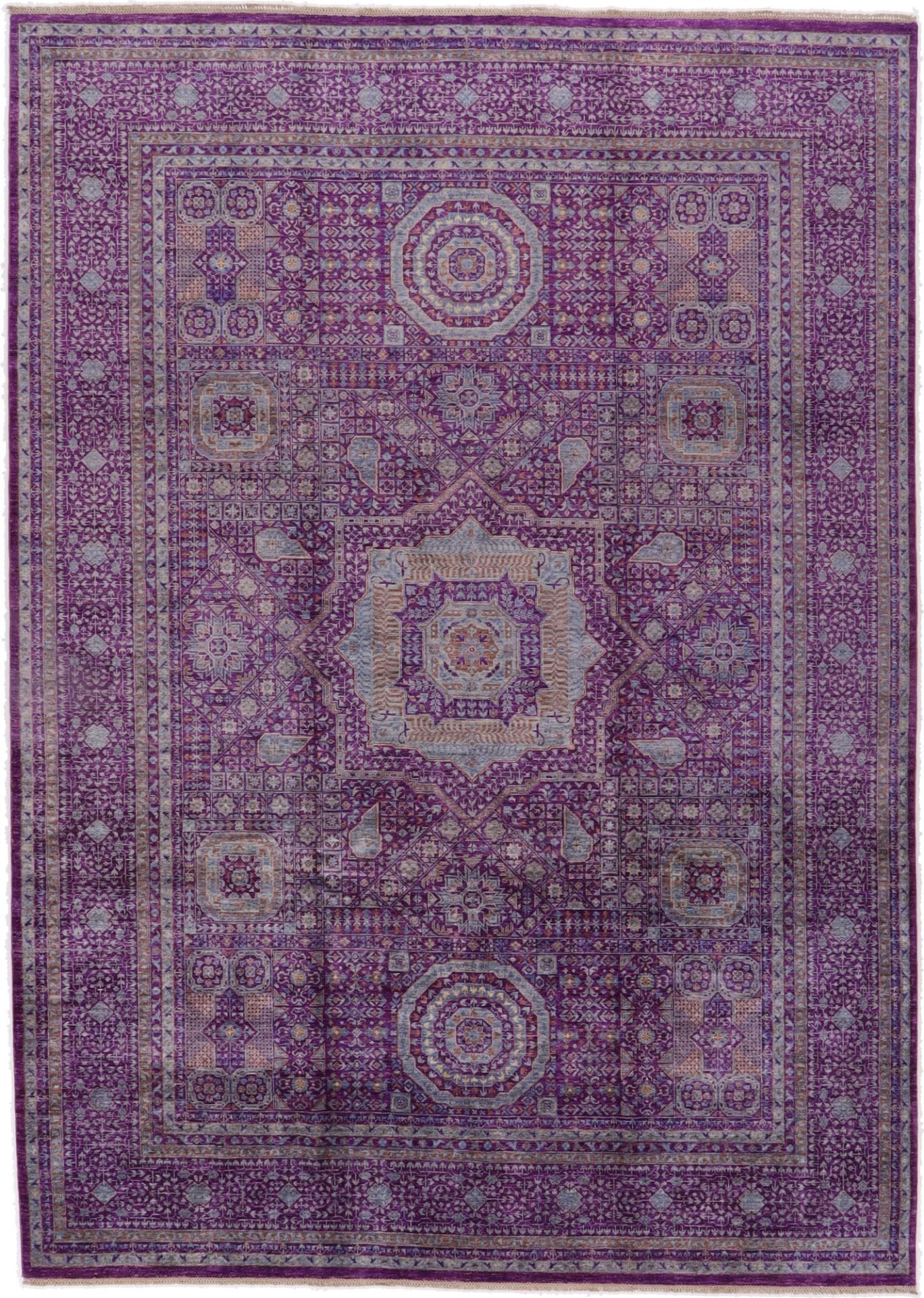 Orientteppich Mamluk 256 x 355 cm, Schurwolle, handgeknüpft