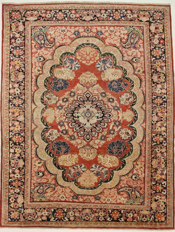 Orientteppich Mohajeran Antik 368x282 cm - Sarough Mir, handgeknüpft H1