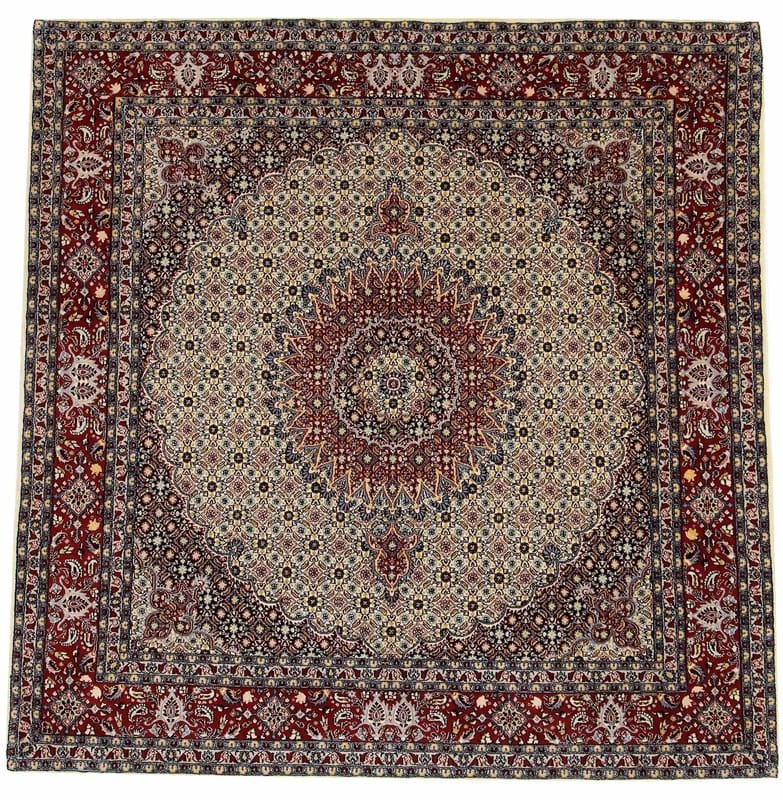 Orientteppich Moud 202x196 cm, handgeknüpft, zeitloses Muster