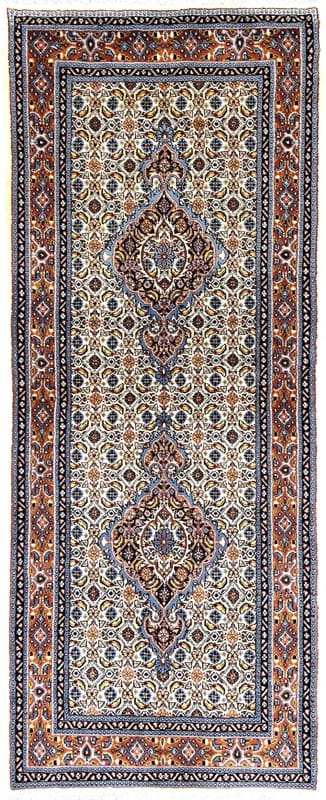 Orientteppich Moud 203x81 cm, handgeknüpft, exquisite Muster