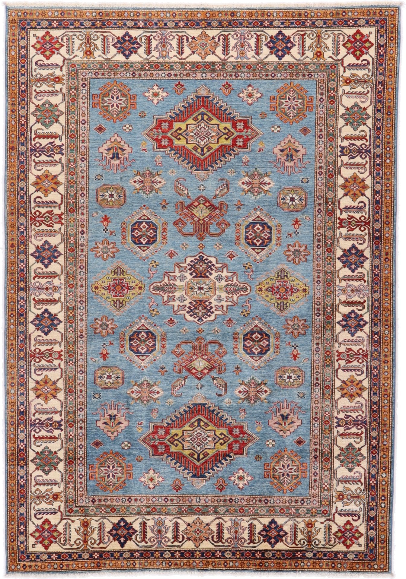 Orientteppich Samarkand 199 x 287cm, handgeknüpft, Wolle, bunt