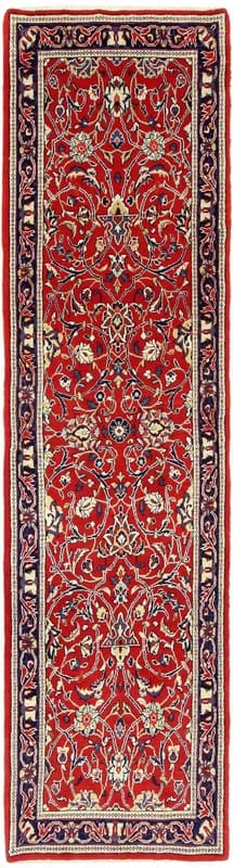 Orientteppich Sarough 312x82 cm, handgeknüpft, einzigartiges Muster