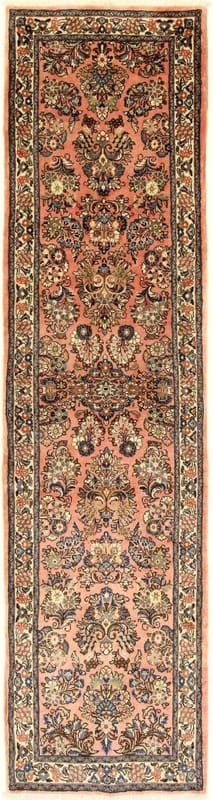 Orientteppich Sarough 319x82 cm – Handgeknüpft, traditionell, bunt