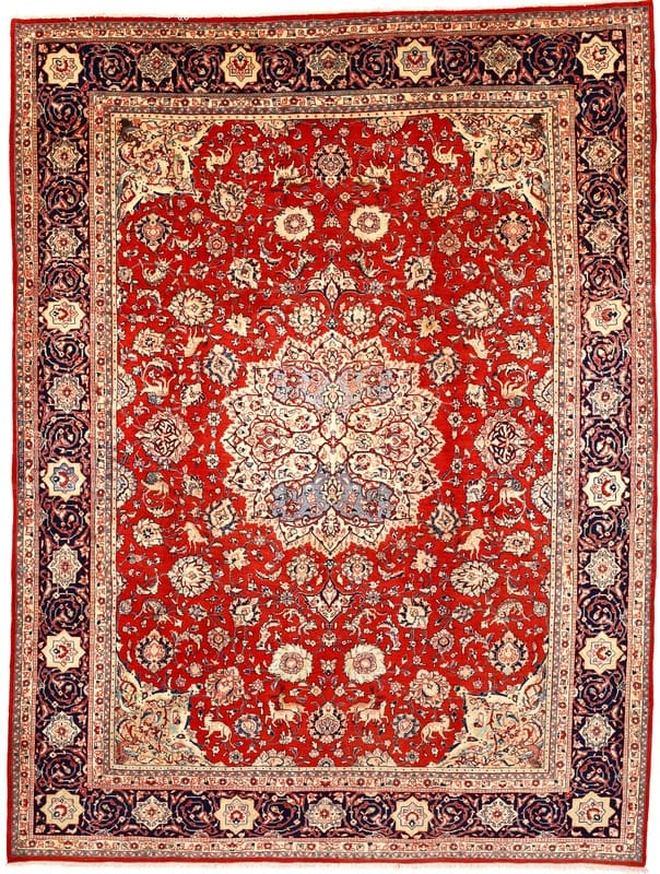 Orientteppich Sarugh 364x276 cm - Antikes Design, handgeknüpft