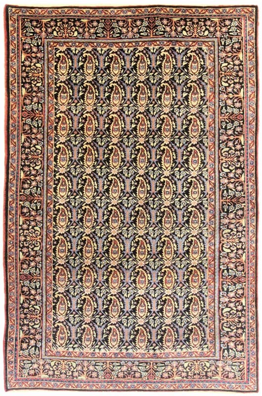Orientteppich Semnan 232x151 cm, Wolle/Baumwolle, handgeknüpft