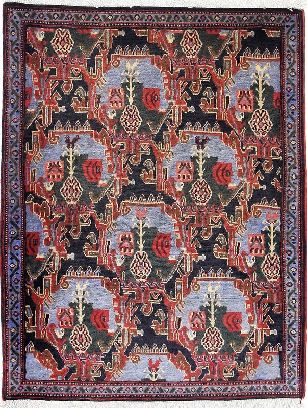 Orientteppich Senneh 103x78 cm – Handgeknüpft aus Kurdistan