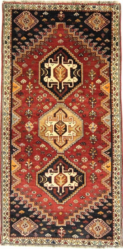 Orientteppich SHIRAZ 181x90 cm - handgeknüpft, farbenfroh, hochwertig