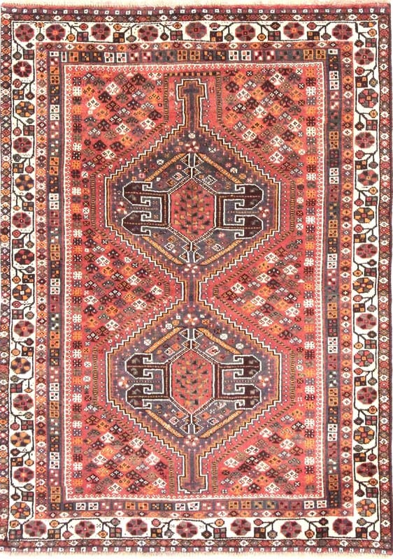 Orientteppich SHIRAZ 205x146 cm, handgeknüpft, prachtvolles Muster