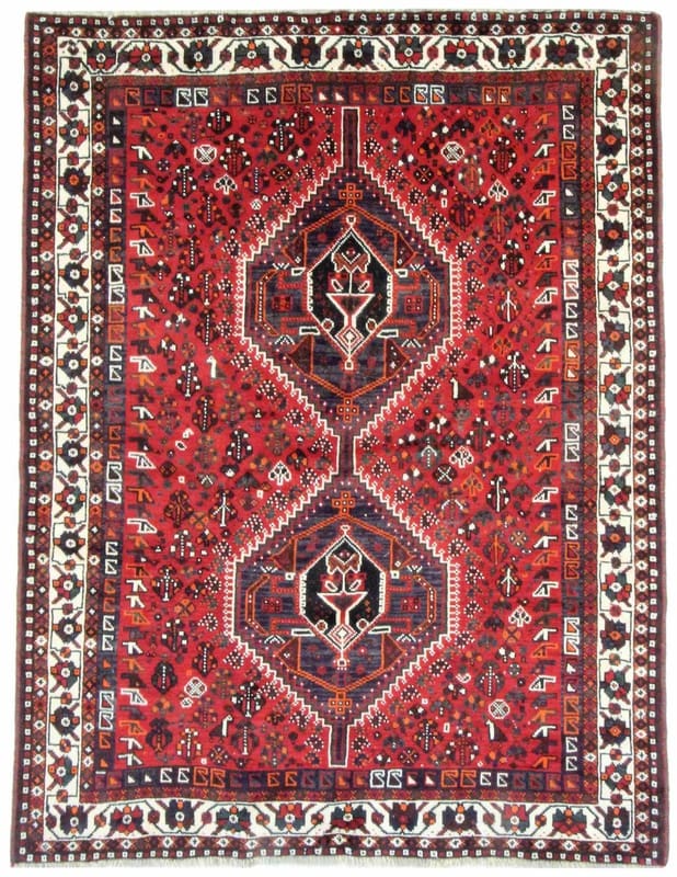 Orientteppich SHIRAZ 206x154 cm - Handgeknüpft, Wunderschönes Muster