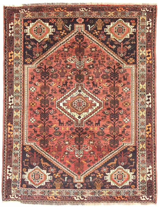 Orientteppich SHIRAZ 208x159 cm, handgeknüpft, prachtvolles Design