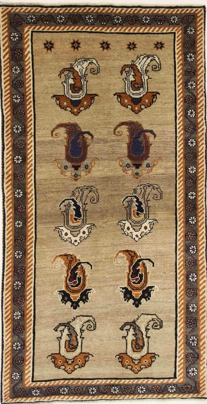 Orientteppich SHIRAZ 210x109 cm, handgeknüpft, hochwertig, bunt