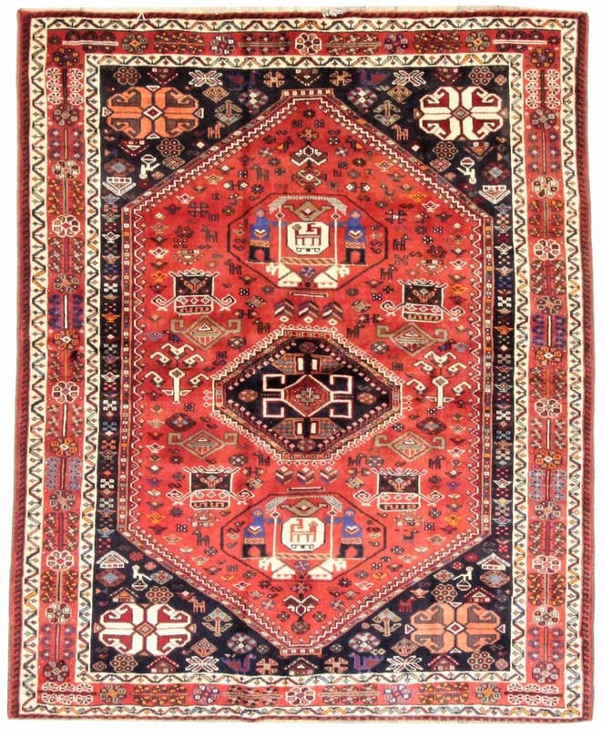 Orientteppich SHIRAZ 216x174 cm - Handgeknüpft, Perserteppich