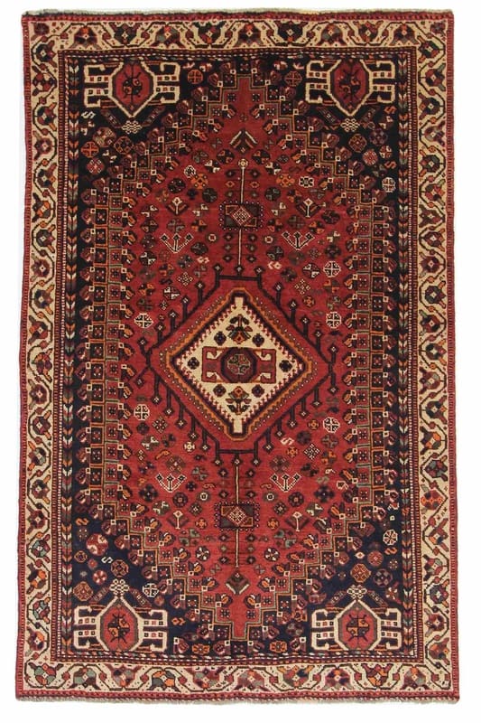 Orientteppich Shiraz 236x150 cm, handgeknüpft, traditionelles Muster