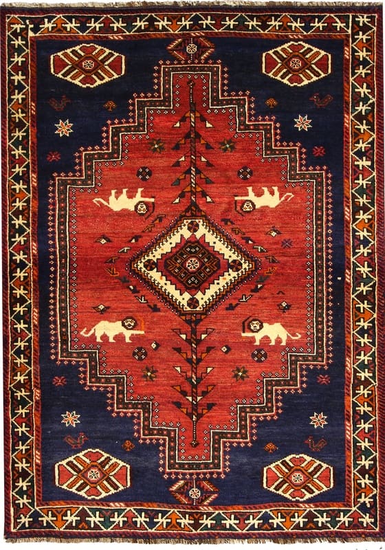 Orientteppich SHIRAZ 237x166 cm, Ghaschghai, Wolle, handgeknüpft
