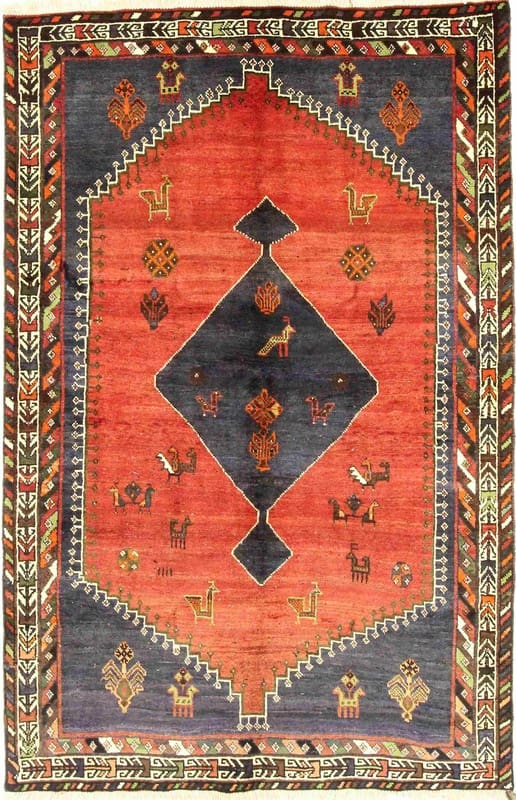 Orientteppich SHIRAZ 240x157 cm, handgeknüpft, einzigartiges Design