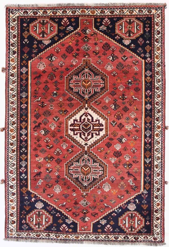 Orientteppich SHIRAZ 240x163 cm, Wolle, Ghaschghai, handgeknüpft