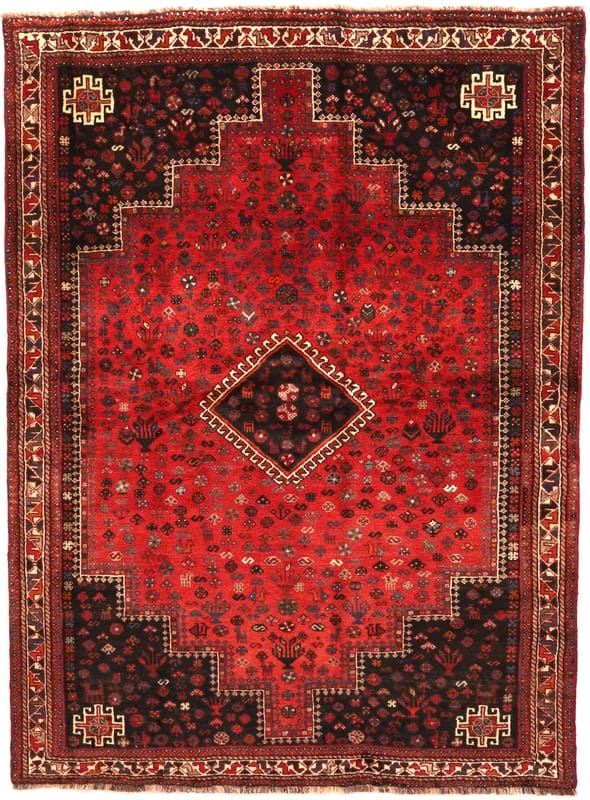 Orientteppich SHIRAZ 240x177 cm - Handgeknüpft aus Wolle