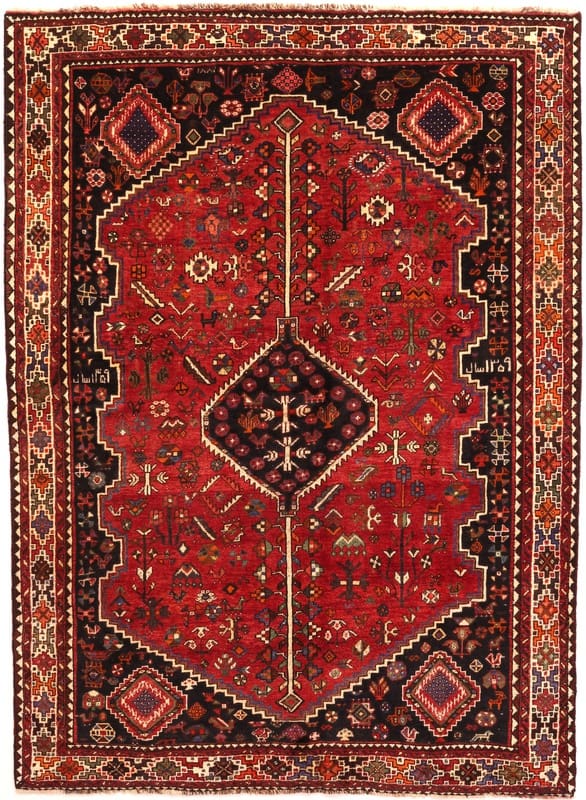 Orientteppich SHIRAZ 244x180 cm - Handgeknüpft aus Wolle