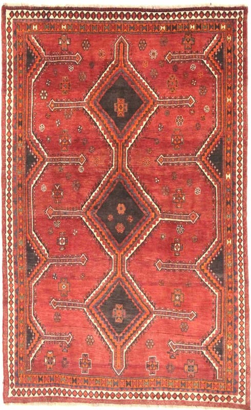Orientteppich SHIRAZ 252x156 cm - Farbiges Muster, handgeknüpft