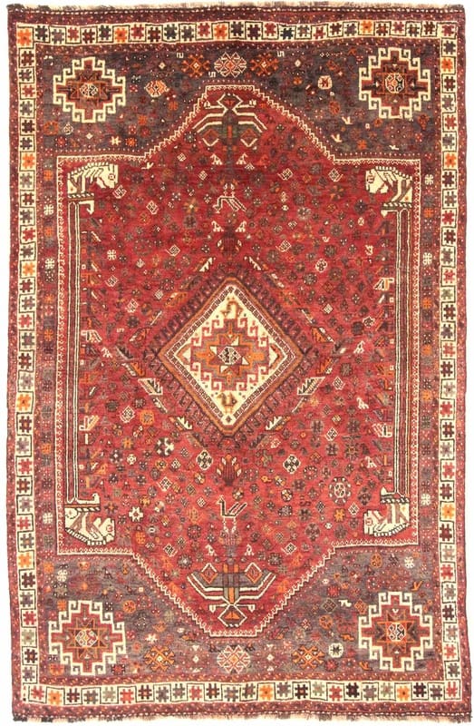 Orientteppich SHIRAZ 260x167 cm - handgeknüpft - traditionell & farbenfroh